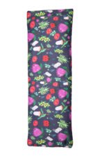 Sherrie Morgan Design relaxing eye pillow with a native floral design on a navy background, product image of the full eye pillow.
