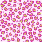 SMD original art Wild One, a vibrant pattern of animal print in bright pink and green.