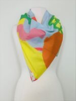 SMD original art scarf. Displayed as a neckscarf