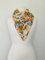 SMD, Pastel floral design, multicoloured, displayed as a neck scarf
