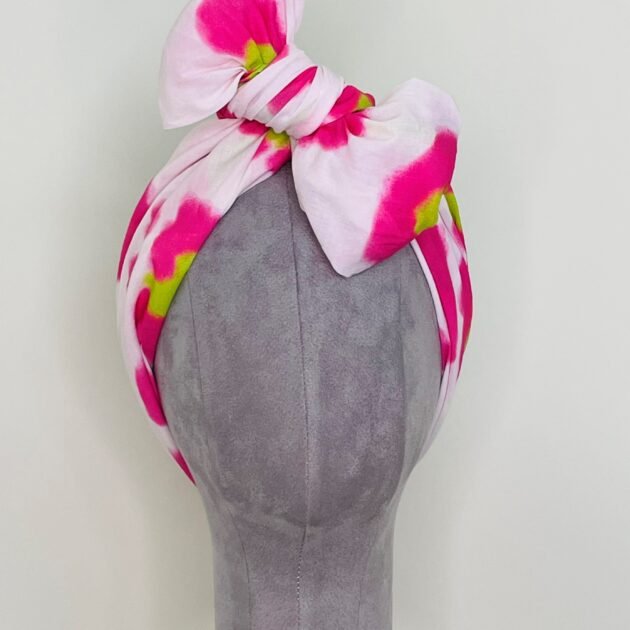 SMD original Wild One shown front facing as a head scarf in a large bow