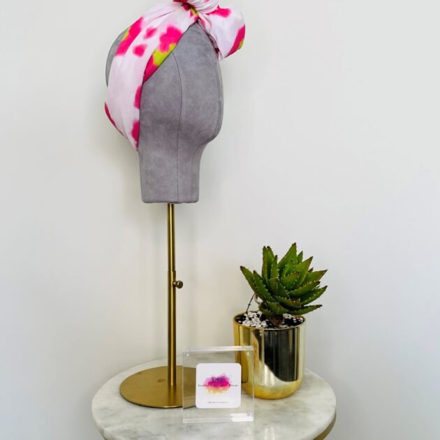 SMD original Wild One shown side facing as a head scarf in a large bow